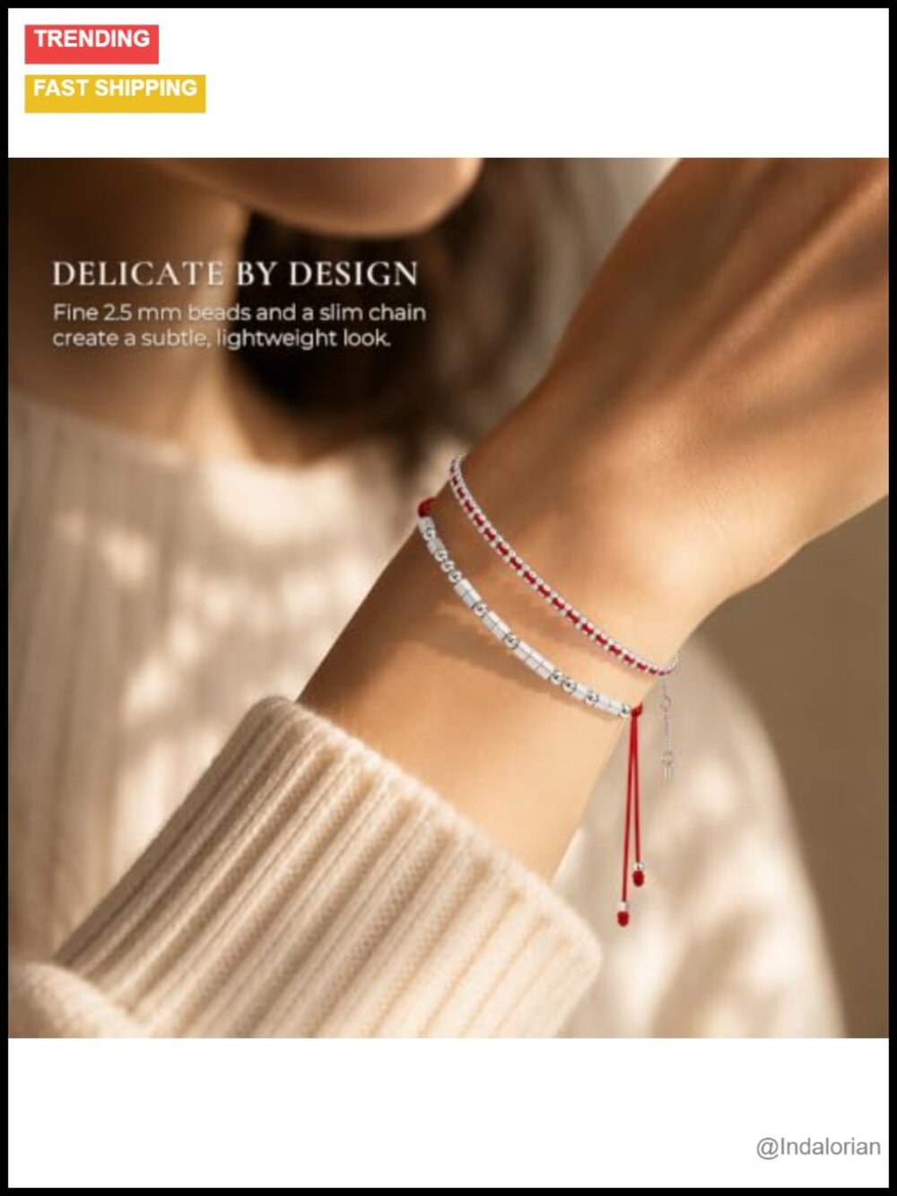 Morse Code Bracelet Set Red String Hidden Message Adjustable Gift Box - Picture 2 of 6